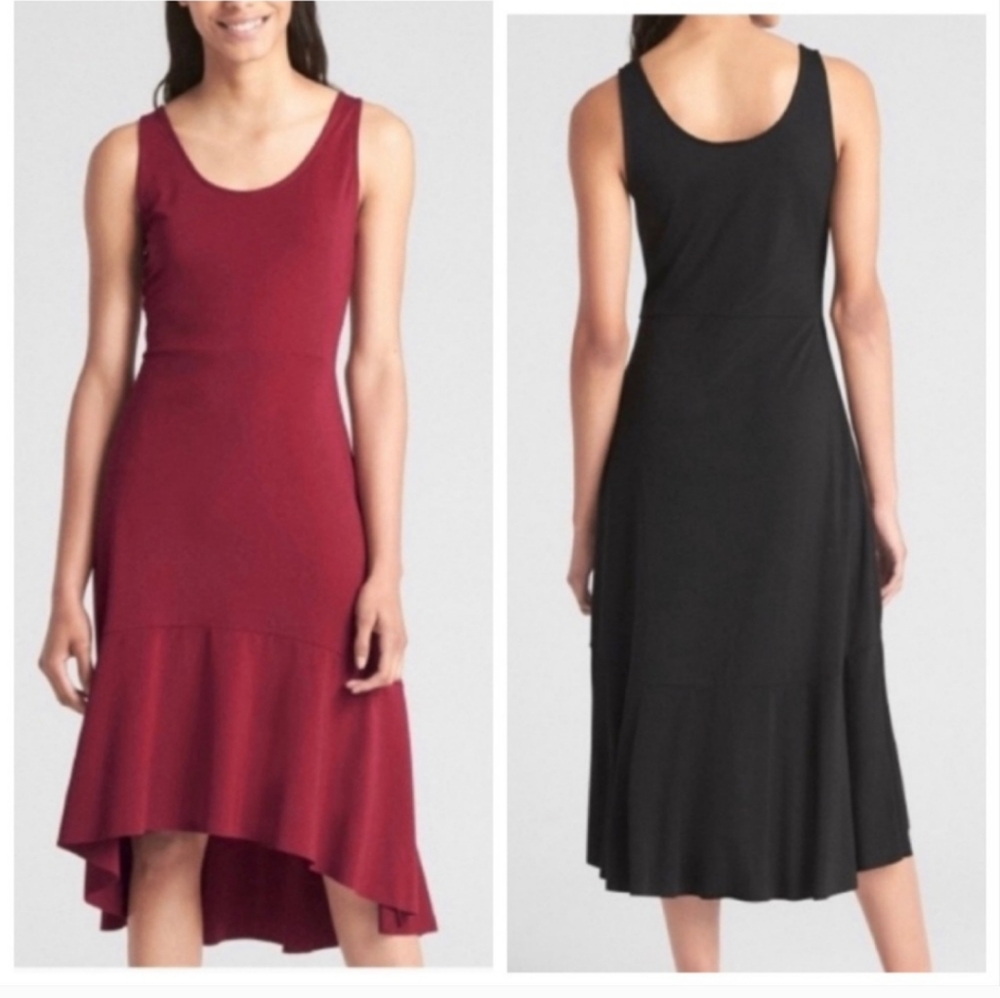 Vintage GAP Soft Peplum Hi-Low Hem Sleeveless Midi Dress - Picture 8 of 8
